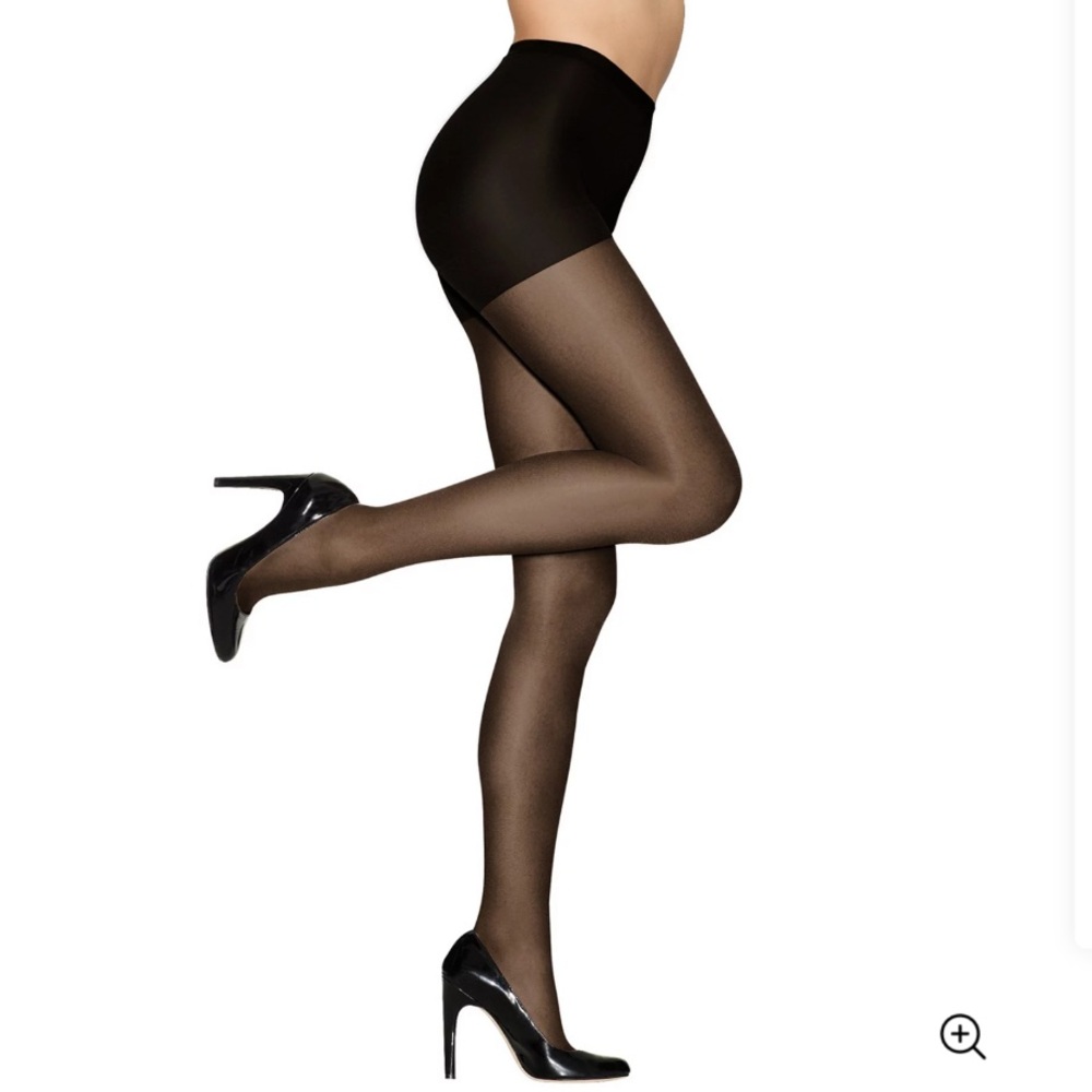 Alive Full Support Pantyhose Black Control-Top Reinforced Toe